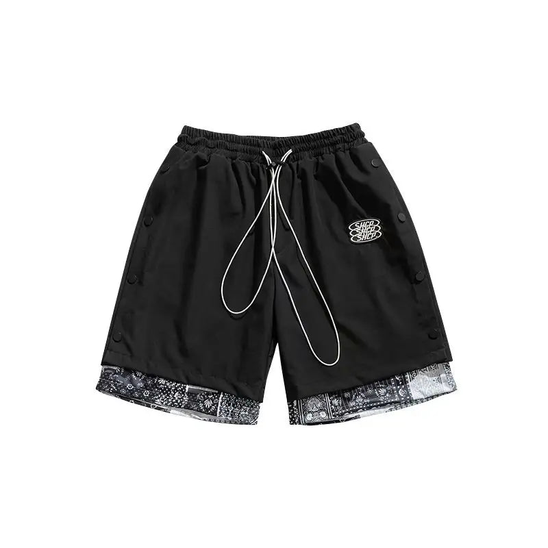 Basketball Style Two-Piece Five-Point Sports Pants