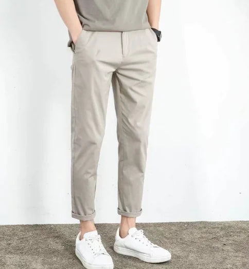 Men's Thin Stretch Lyocell Casual Ankle Pants in Green