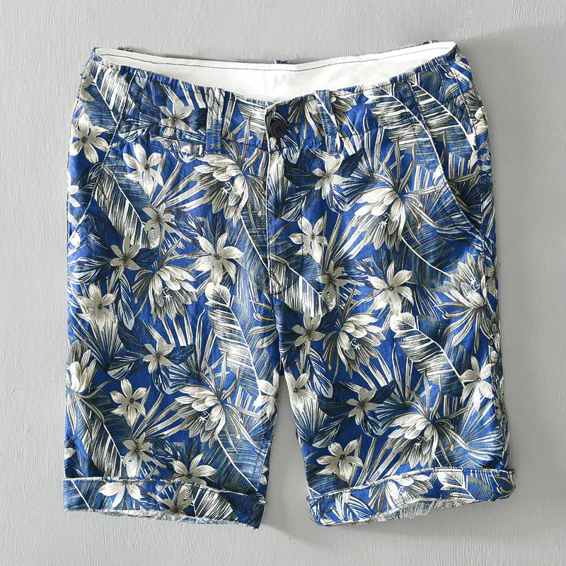 Coconut Tree Print Casual Beach Shorts for Holidays