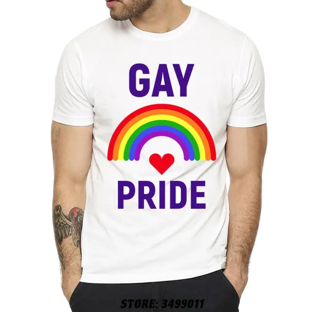 Premium Cotton LGBT Rainbow Graphic T-Shirt for Adults