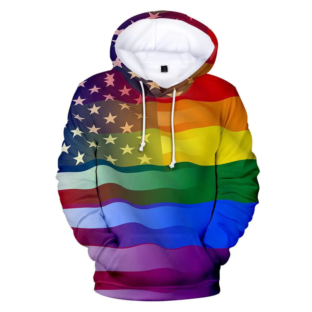 2020 LGBT Fashion Hooded Sweatshirt with 3D Print