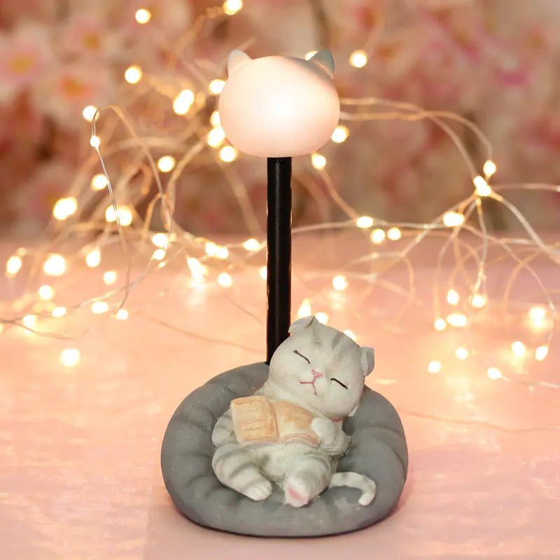 Cute Lazy Cat Night Light for Girls' Dorms