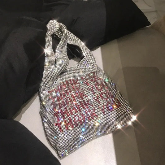 Diamond Encrusted Shoulder Bag for Women's Fashion