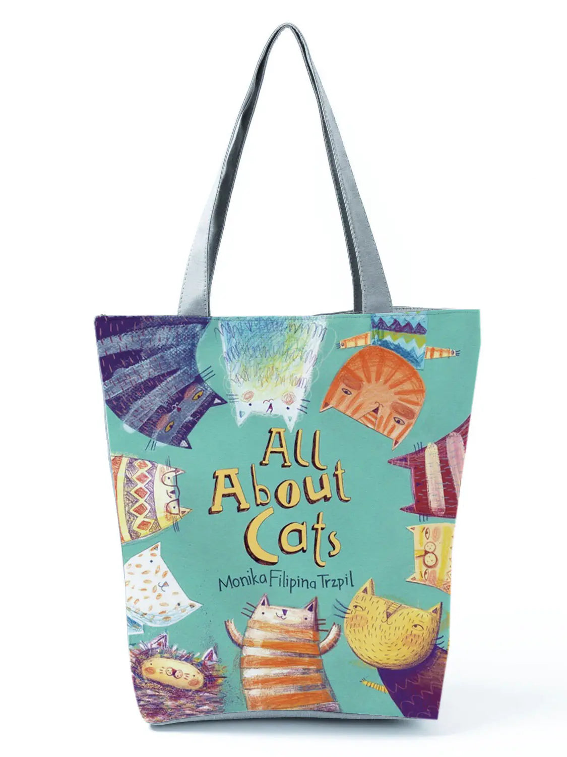 Cat Print Tote Bag - Simple Stylish Shoulder Bag