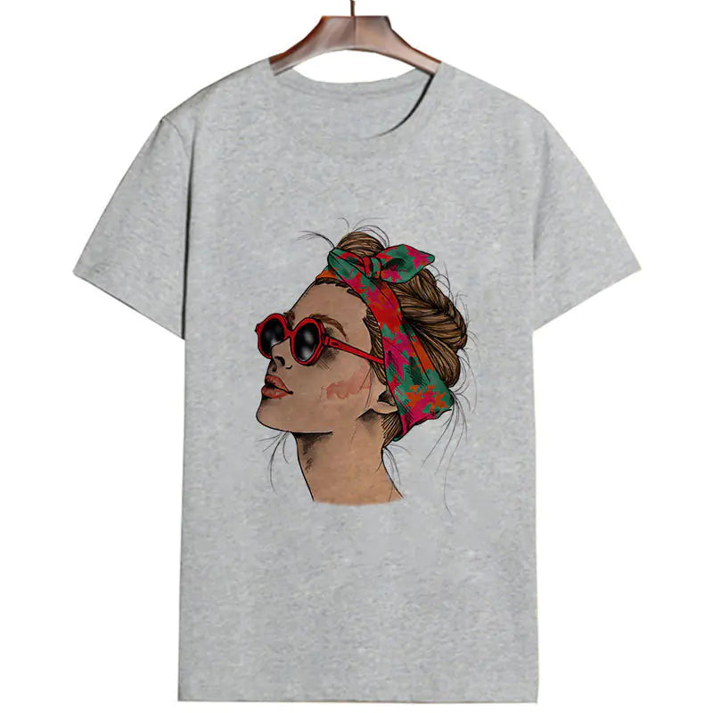 Halloween Print Women's Loose Short Sleeve T-Shirt
