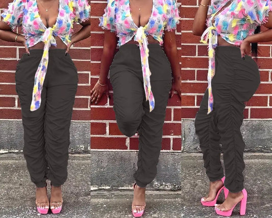 European American Women's Casual Mid-Waist Pants