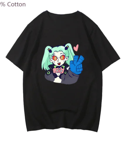 Cyberpunk Style Printed Short Sleeve T-Shirt