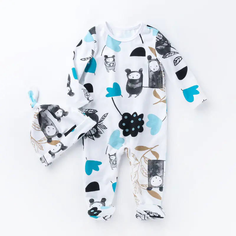Baby Cartoon Long Sleeve Jumpsuit for Fall/Spring