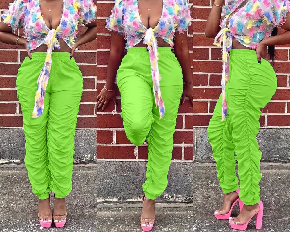 European American Women's Casual Mid-Waist Pants