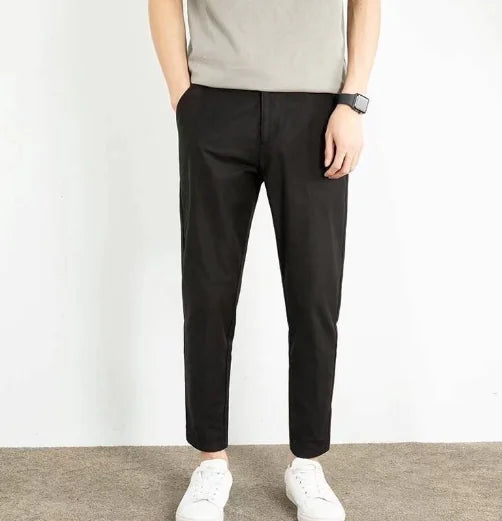 Men's Thin Stretch Lyocell Casual Ankle Pants in Green