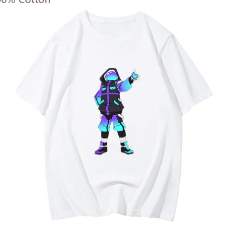 Cyberpunk Style Printed Short Sleeve T-Shirt