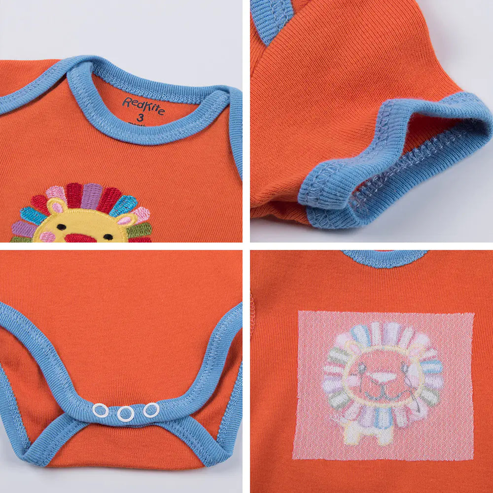 5-Pack Baby Cotton Short Sleeve Rompers with Envelope Neck