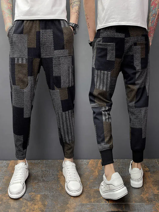 Nine-Point Stretch Harem Pants with Big Pockets