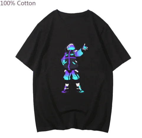 Cyberpunk Style Printed Short Sleeve T-Shirt
