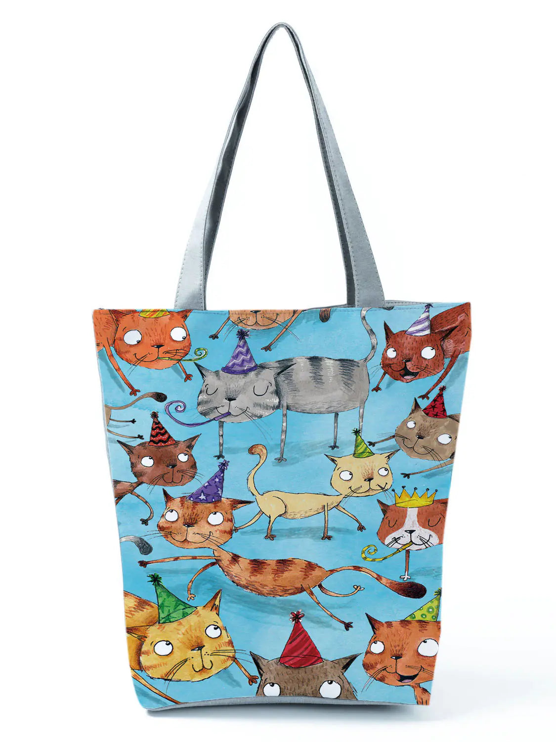 Cat Print Tote Bag - Simple Stylish Shoulder Bag
