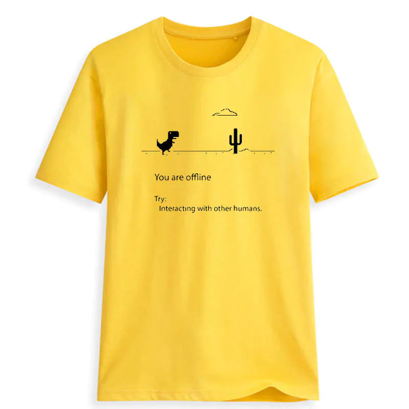 Loose Funny Graphic T-Shirt for Men - Summer Edition