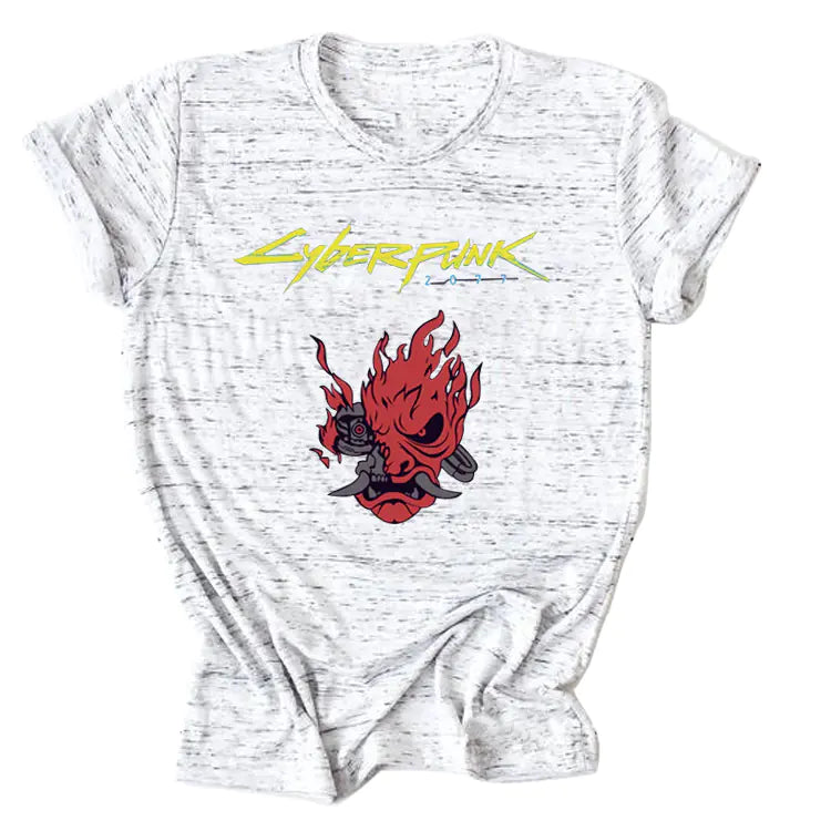 Cyberpunk Style Printed Short Sleeve T-Shirt